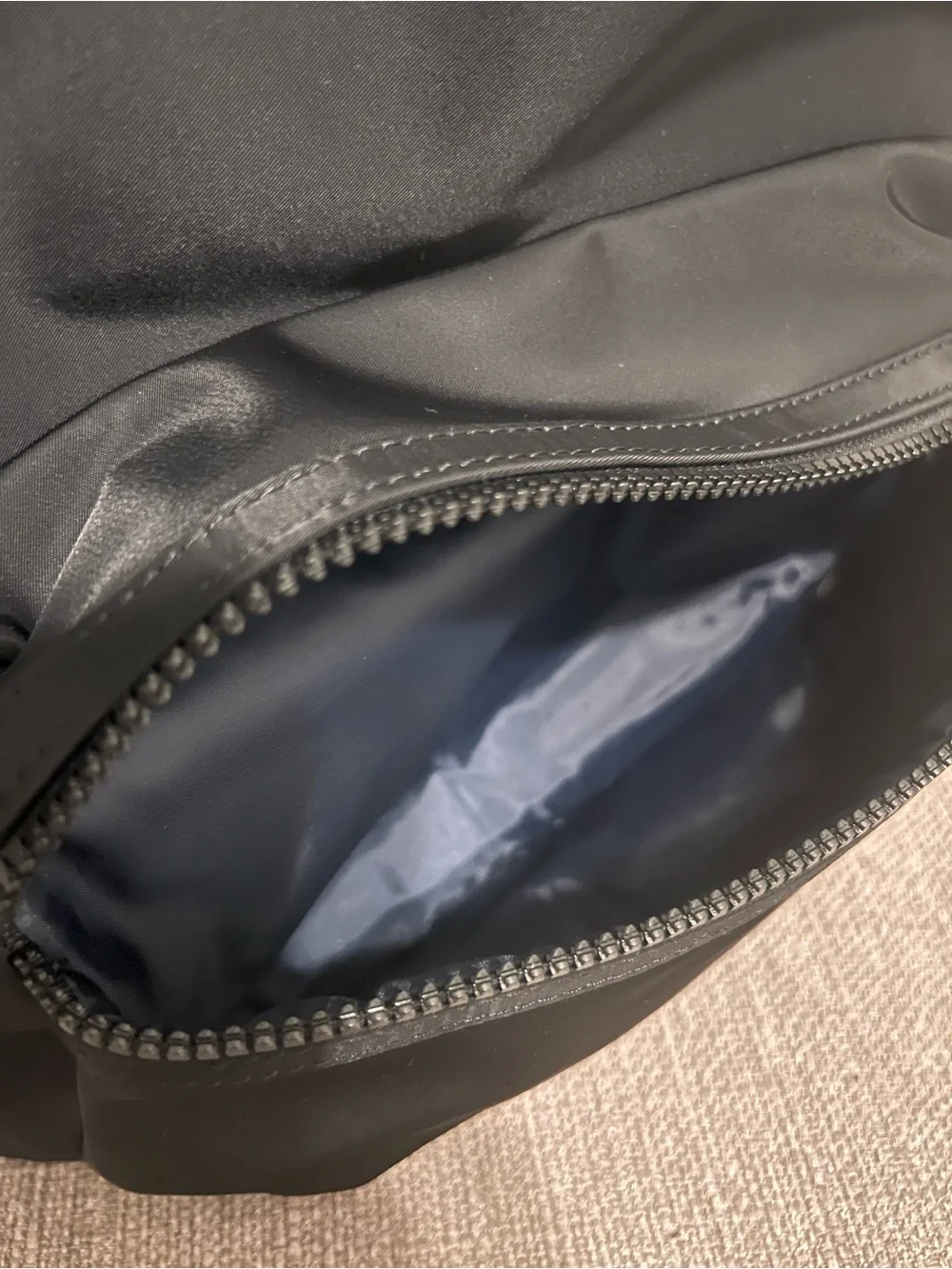 Tommy Hilfiger All Black Nylon Backpack NWOT Lightweight Everyday Bag